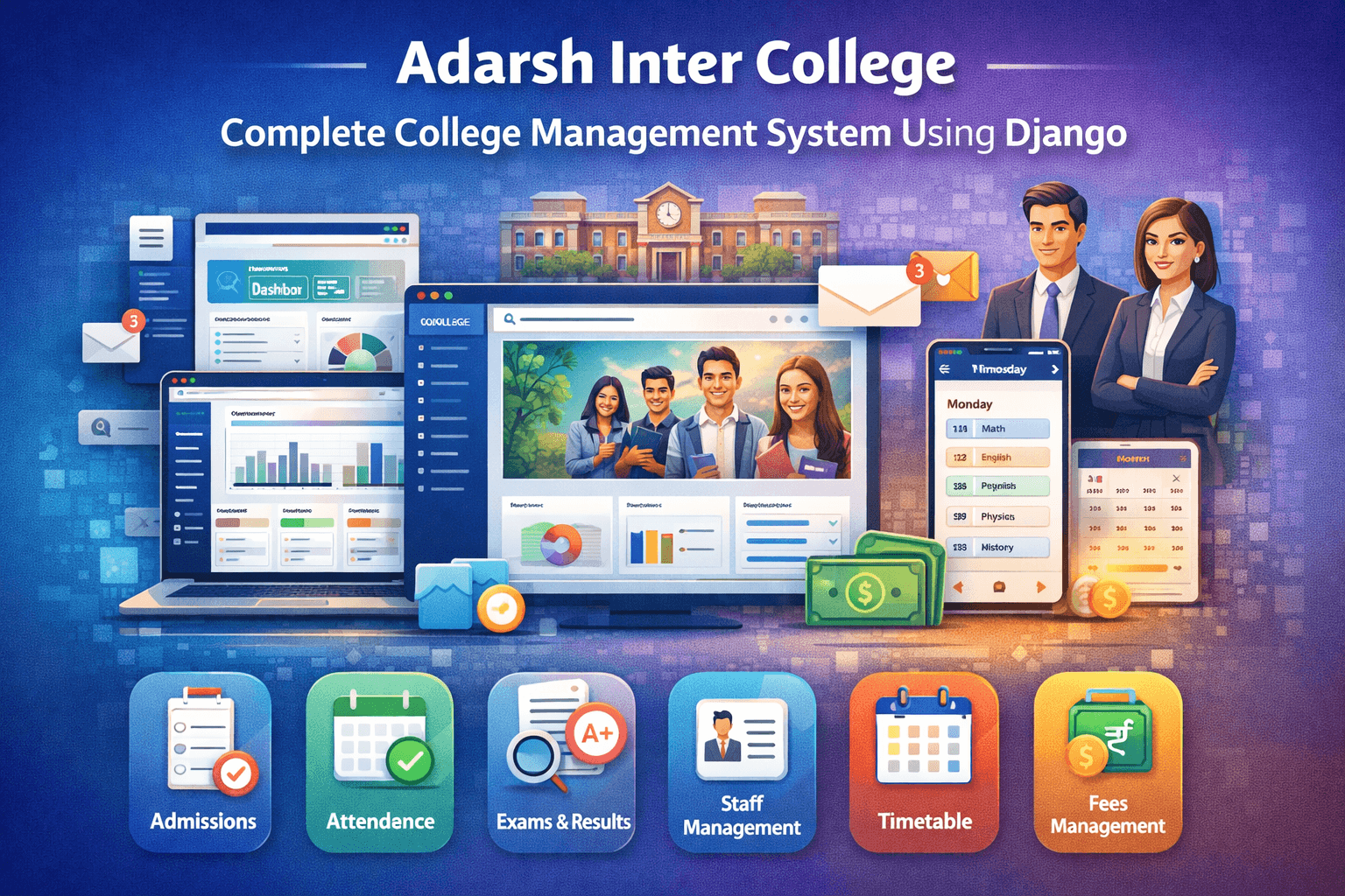 Adarsh Inter College (College Management System)